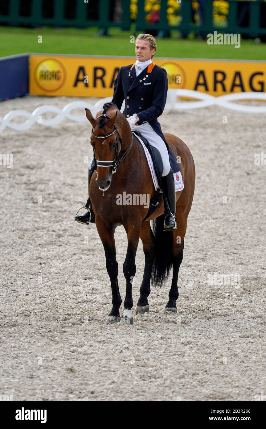 Edward Gal (NED) Reiten Group 4 Securicor Lingh - World Equestrian Games, Aachen - 23. August 2006, Dressur Grand Prix Stockfoto