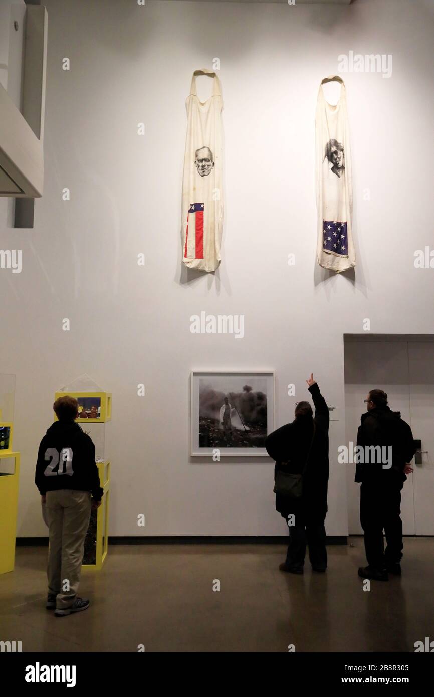 Galerie für zeitgenössische Kunst im Inneren des 21C Museum Hotel Louisville.Louisville.Kentucky.USA Stockfoto