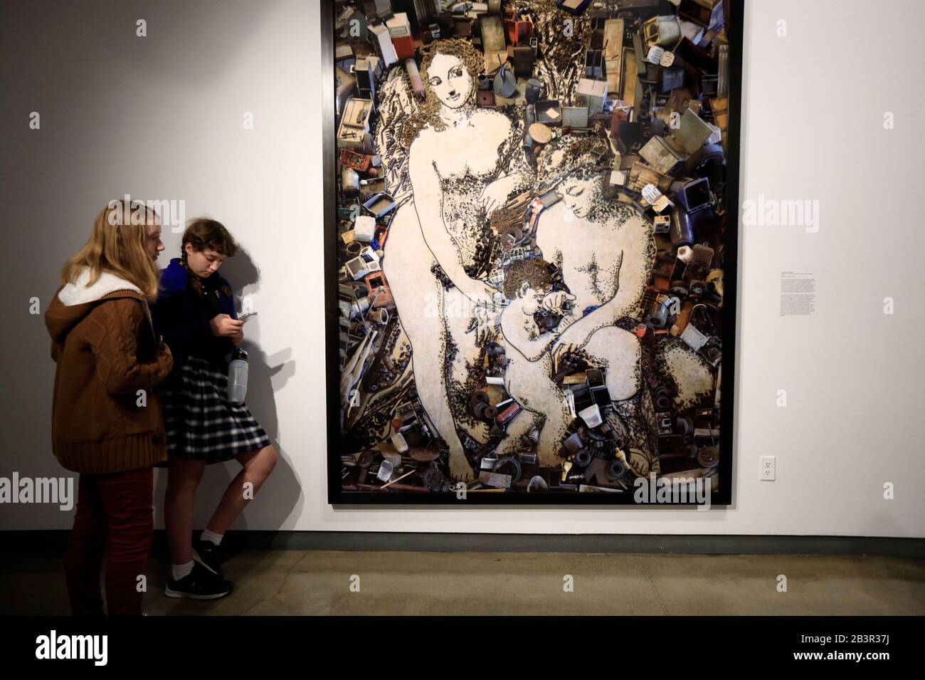 Galerie für zeitgenössische Kunst im Inneren des 21C Museum Hotel Louisville.Louisville.Kentucky.USA Stockfoto