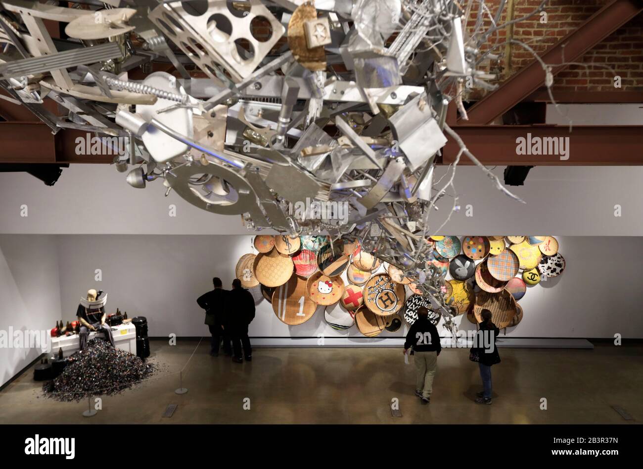 Galerie für zeitgenössische Kunst im Inneren des 21C Museum Hotel Louisville.Louisville.Kentucky.USA Stockfoto