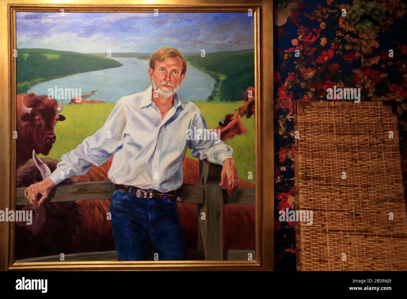 Innenansicht von Proof on Main das Restaurant mit zeitgenössischen Kunstwerken dekoriert im 21C Museum Hotel.Louisville.Kentucky.USA Stockfoto