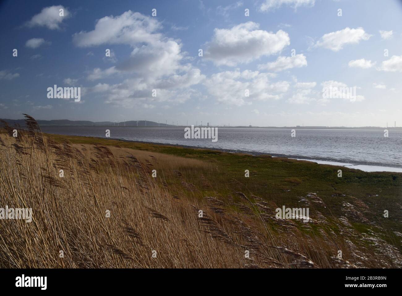 Das River Mersey Estuary North Shore im Hale Conservation Area Stockfoto