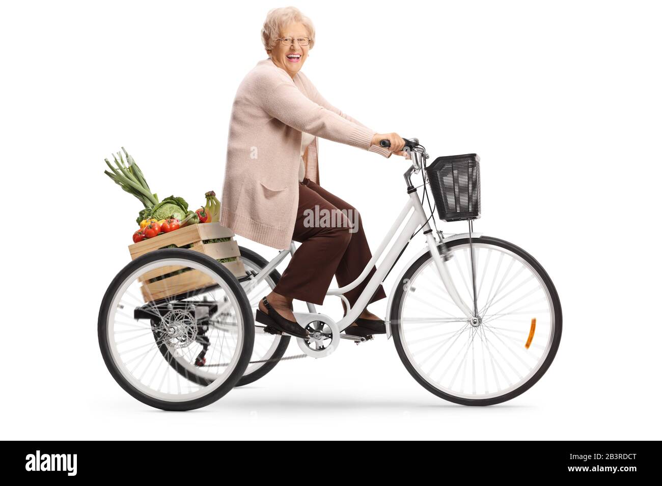 Frau, dreirad fahren Ausgeschnittene Stockfotos und -bilder - Alamy