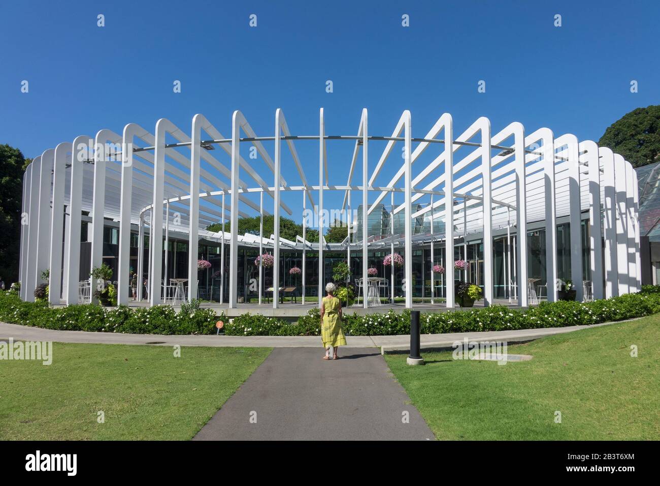 Australien. NSW. Sydney, Botanische Gärten, Das Calyx Café Stockfoto
