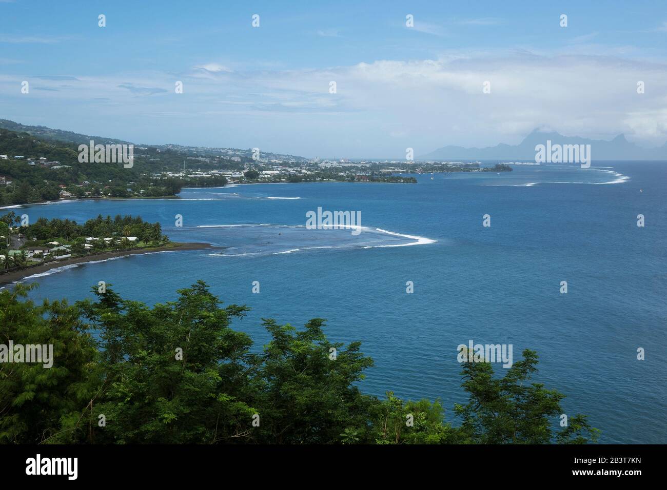Französisch-Polynesien, Gesellschaftsinseln, Tahiti, Ostküste Stockfoto