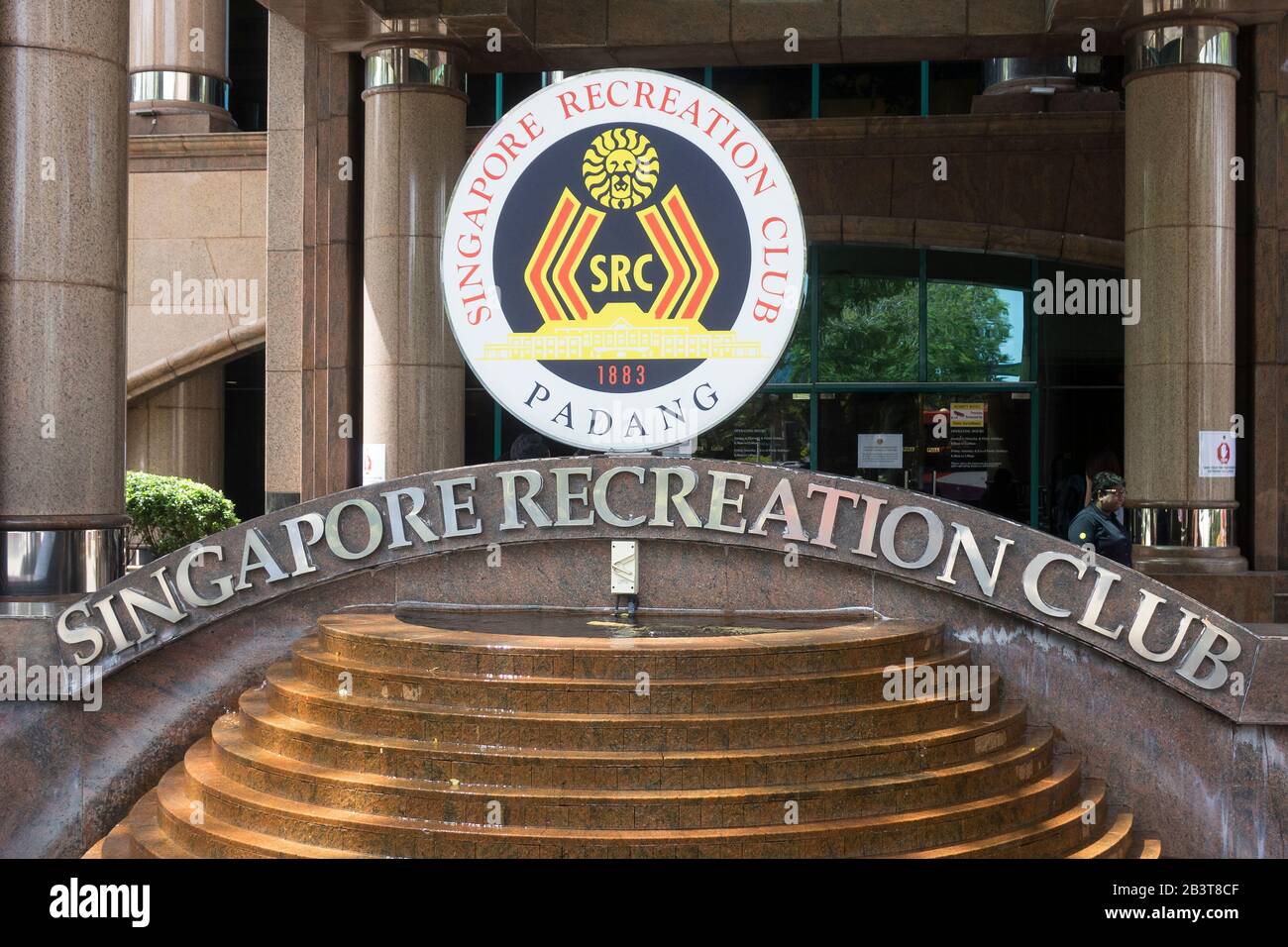 Singapur, Singapore Recreation Club Schild Stockfoto