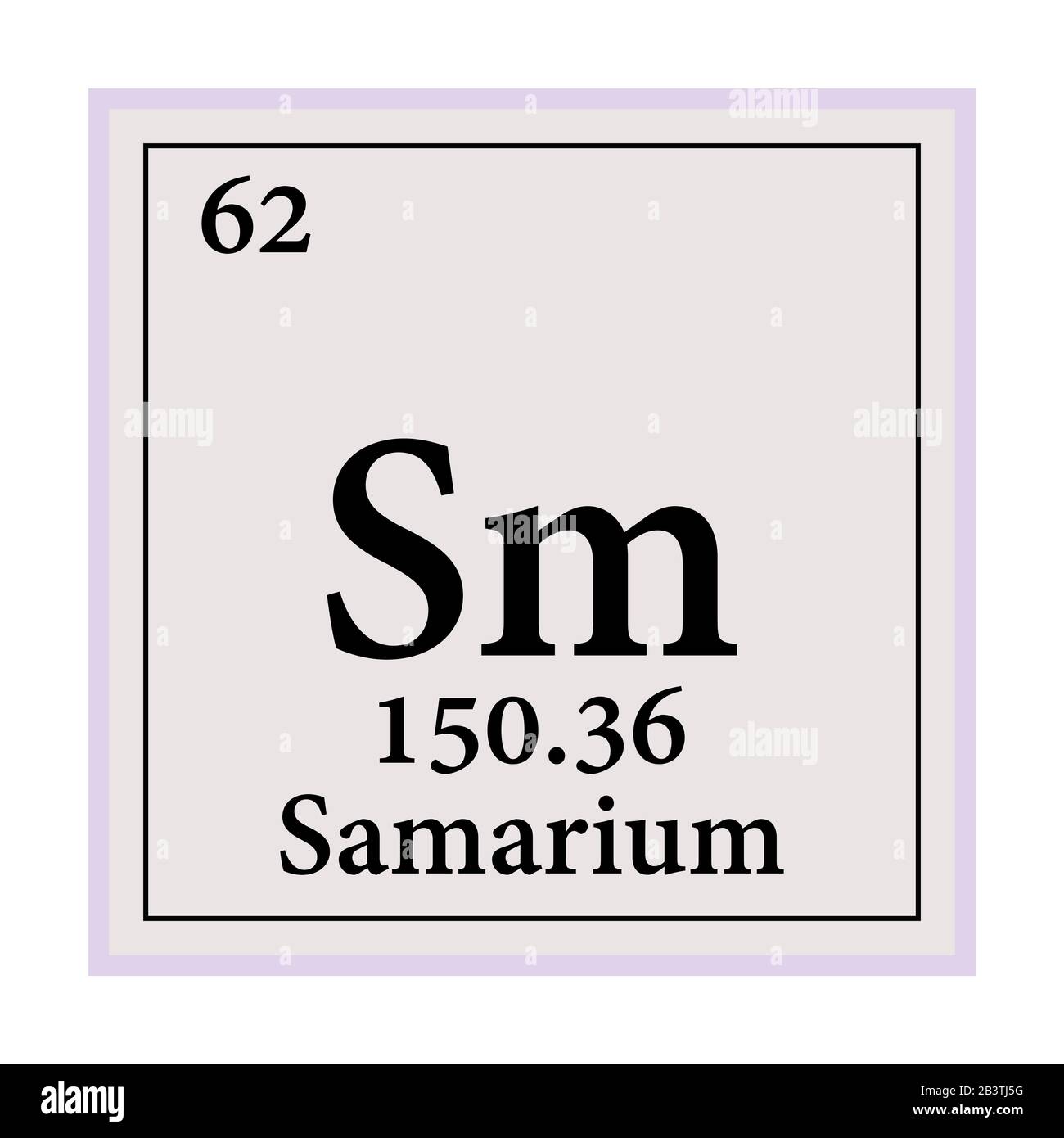 Samarium Periodensystem der Elemente Vektorillustration eps 10 Stock