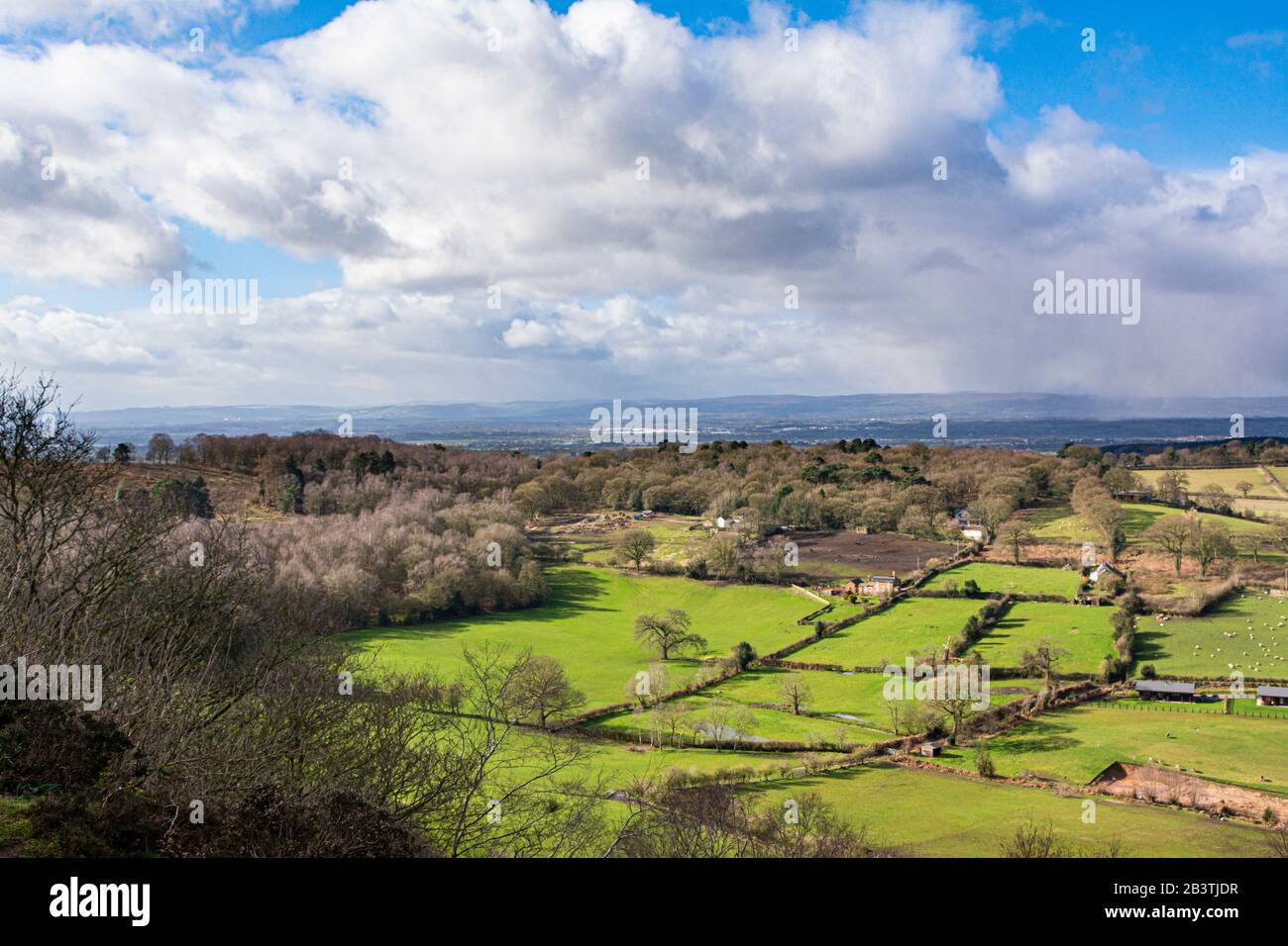 Blick vom Southern Bickerton Hill, Cheshire Stockfoto