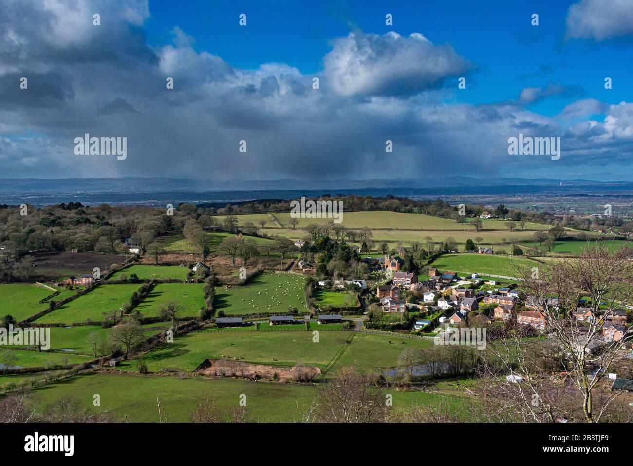 Blick vom Southern Bickerton Hill, Cheshire Stockfoto