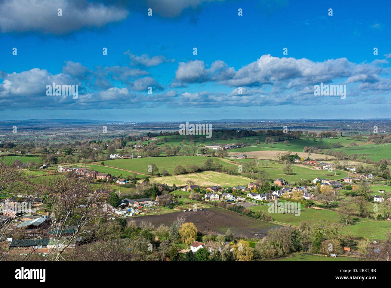 Blick vom Southern Bickerton Hill, Cheshire Stockfoto