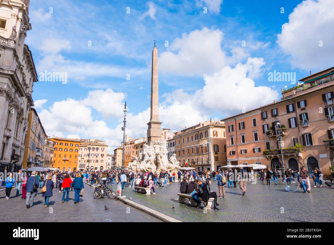 Piazza Navona, centro storico, Rom, Italien Stockfoto