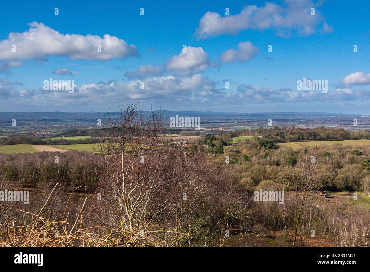 Blick vom Southern Bickerton Hill, Cheshire Stockfoto