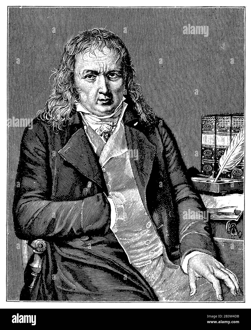 Bernardin de Saint-Pierre, Jacques Henri (1737-1814), ein französischer Schriftsteller und Botaniker, , (Literaturgeschichtsbuch, 1895) Stockfoto