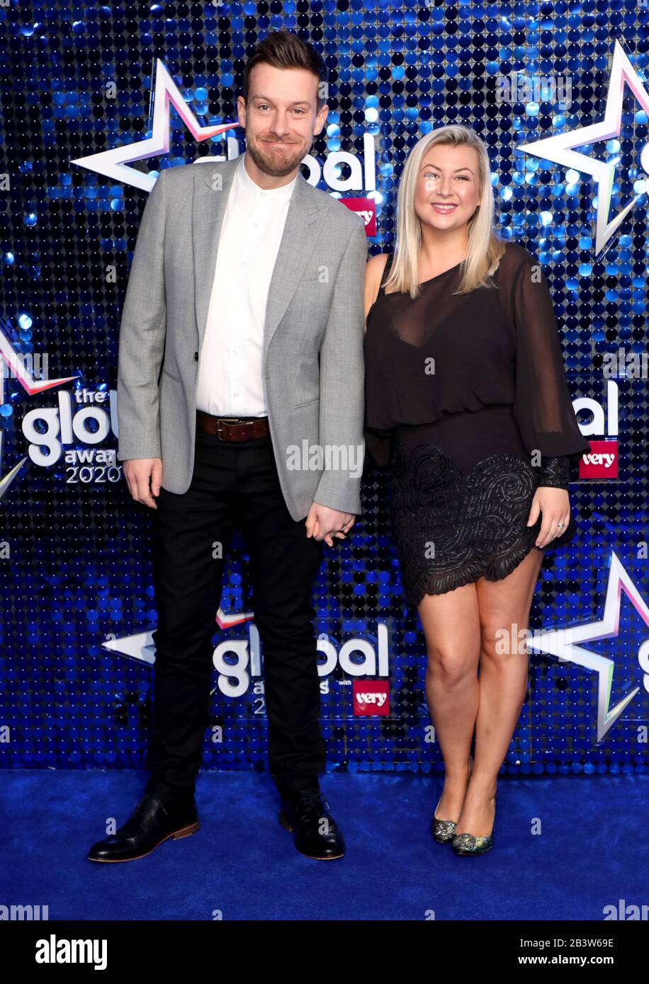 Chris Ramsey und Rosie Ramsey nehmen an Den Global Awards 2020 mit Very.co.uk im Londoner Eventim Apollo Hammersmith. Stockfoto