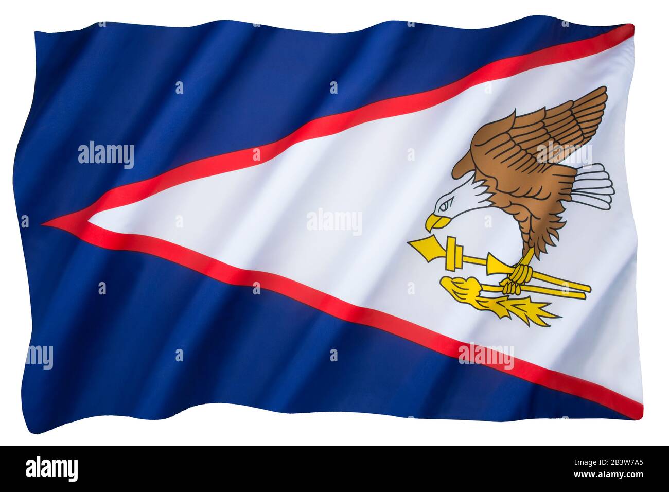 Die Flagge Amerikanisch-Samoas - Im April 1960 Als Ersatz für die Stars and Stripes als offizielle Flagge dieses US-Territoriums verabschiedet. Stockfoto
