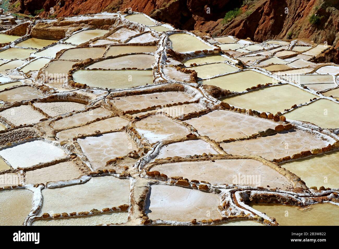 Die Salinen von Salineras de Maras, das Heilige Tal der Inkas, Cusco Region, Peru Stockfoto