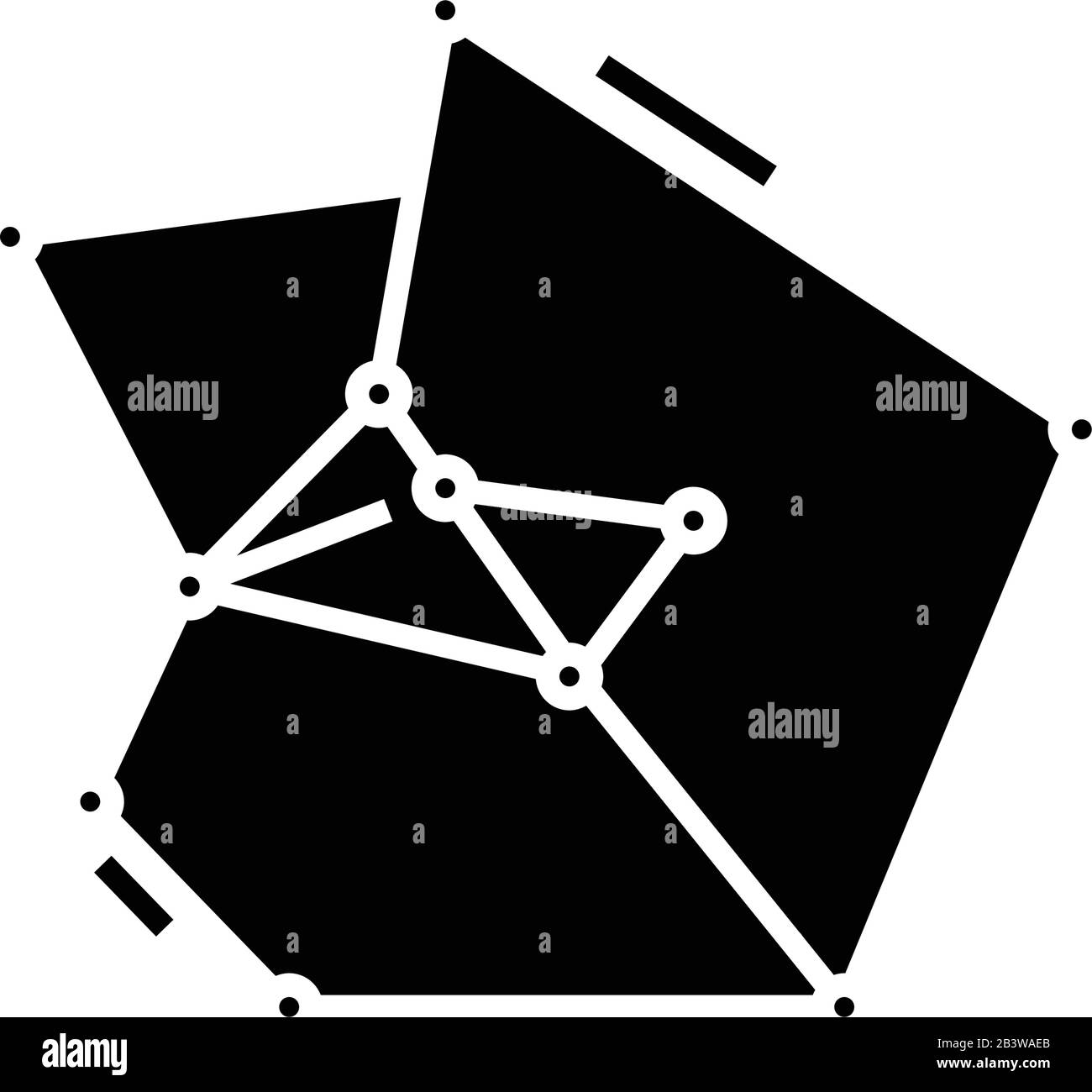 Schwarzes Symbol für Systemkommunikation, Konzeptabbildung, Vektor-Flachsymbol, Glyph-Zeichen. Stock Vektor