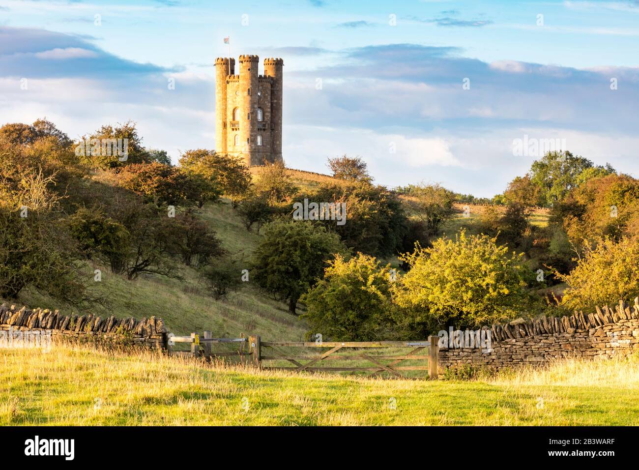 The Broadway Tower - ein Torfturm, in der Nähe von Broadway, Worcestershire, England, Großbritannien Stockfoto