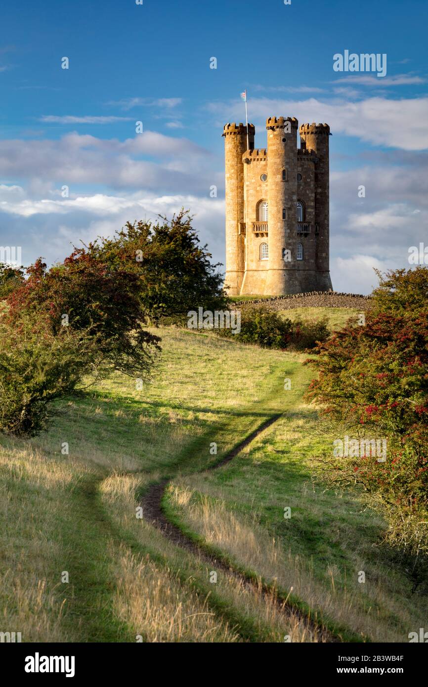 The Broadway Tower - ein Torfturm, in der Nähe des Broadway, Worcester, England, Großbritannien Stockfoto