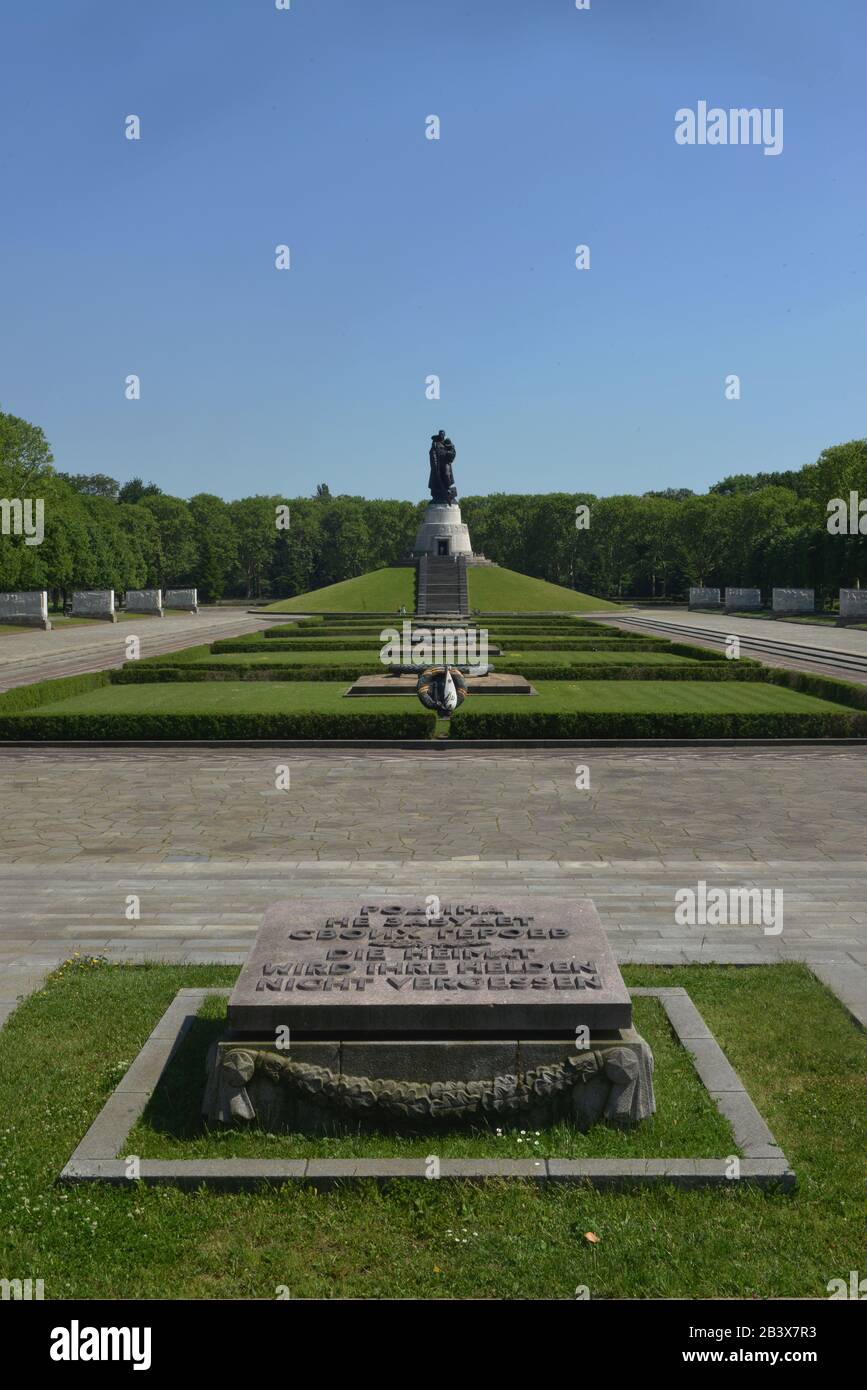 Sowjetisches Spuren, Puschkinallee, Treptow, Berlin, Deutschland Stockfoto