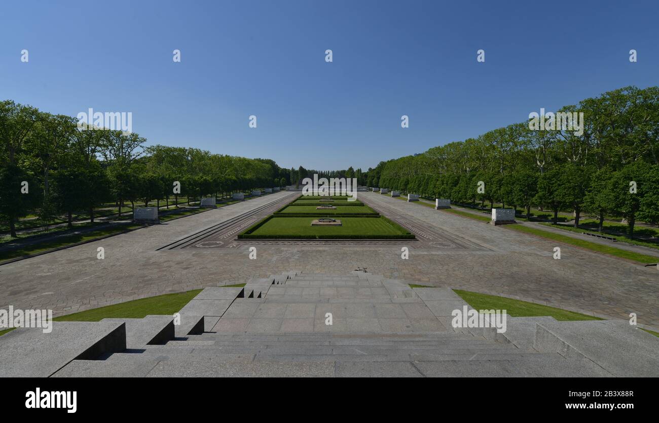 Sowjetisches Spuren, Puschkinallee, Treptow, Berlin, Deutschland Stockfoto