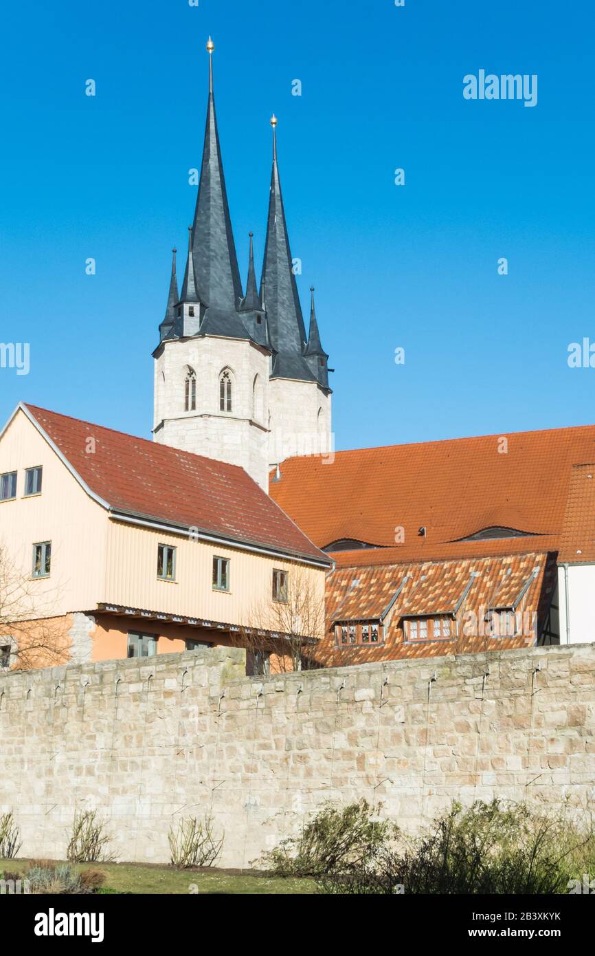 Kirche Jacobi in der Stadt Mühlhausen, Deutschland Stockfoto