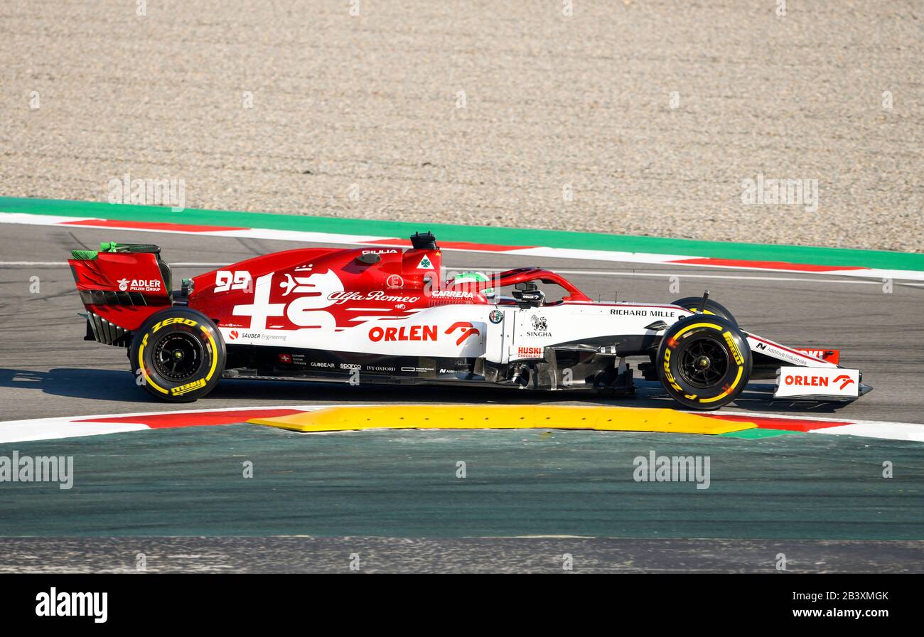 Circuit de Barcelona-Catalunya in Montmelo Spanien 19.2.2020, Formel-1-Vorsaisontests, Antonio Giovinazzi (ITA), Alfa Romeo Stockfoto