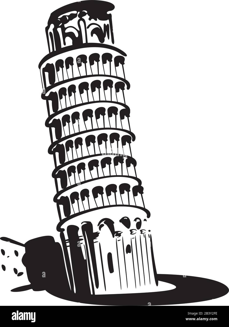 Lehnender turm von pisa vektorvektoren -Fotos und -Bildmaterial in