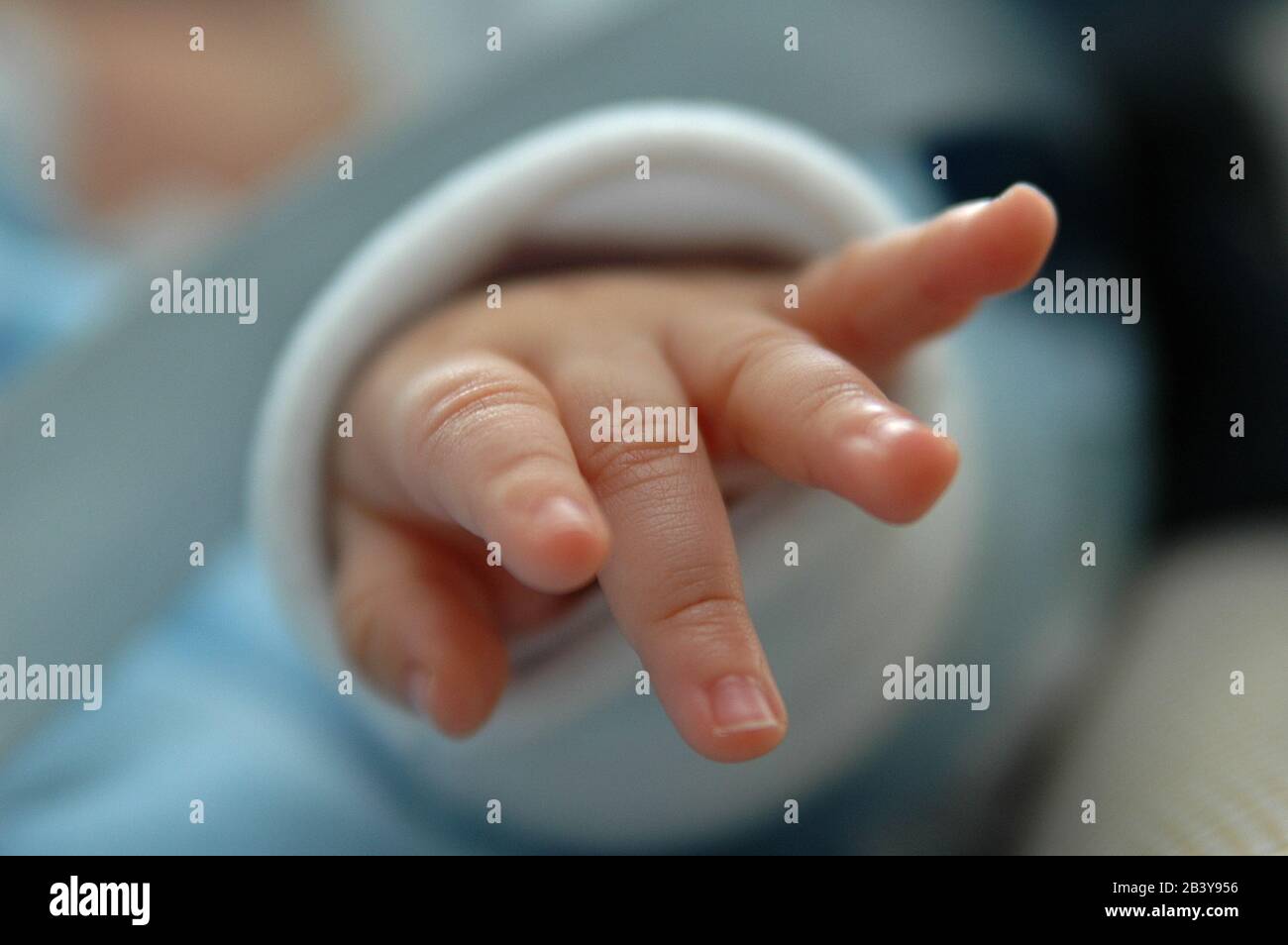 Nahaufnahme von Neugeborenen Stockfoto