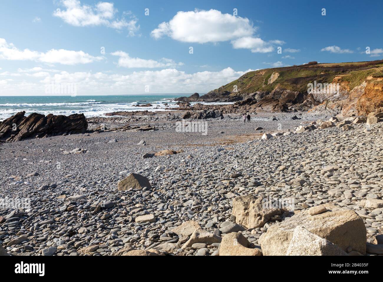 Robuster Strand in Dollar Cove Gunwalloe Cornwall England Großbritannien Europa Stockfoto