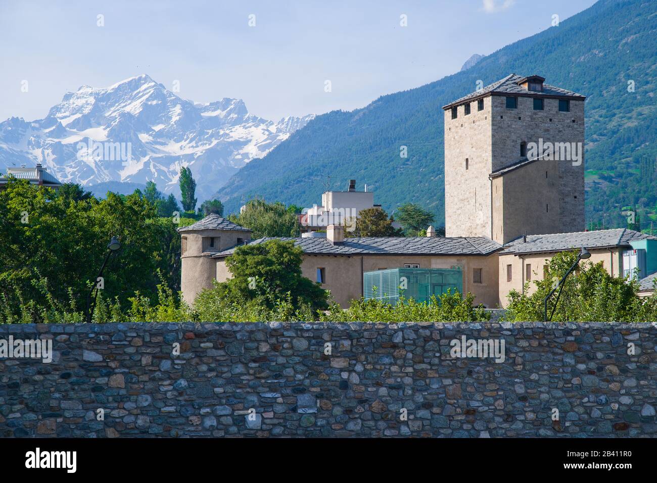 Aosta, römisches Zentrum Stockfoto