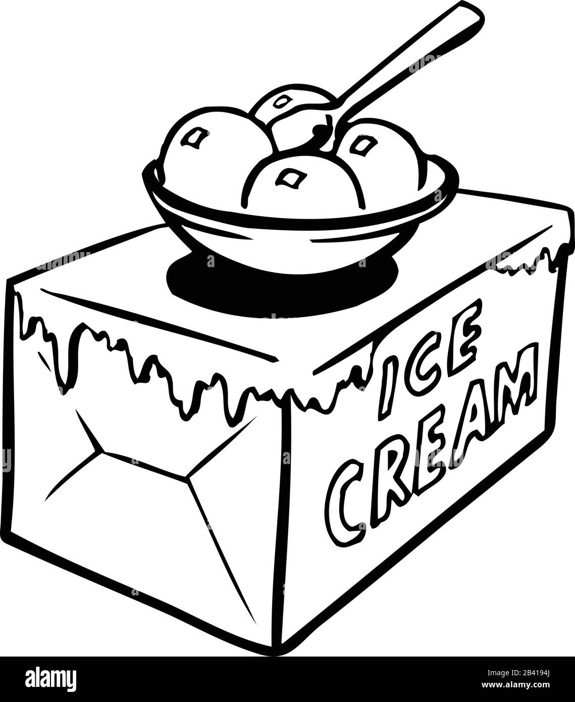 Abbildung Des Vektor-Eiskrems Stock Vektor