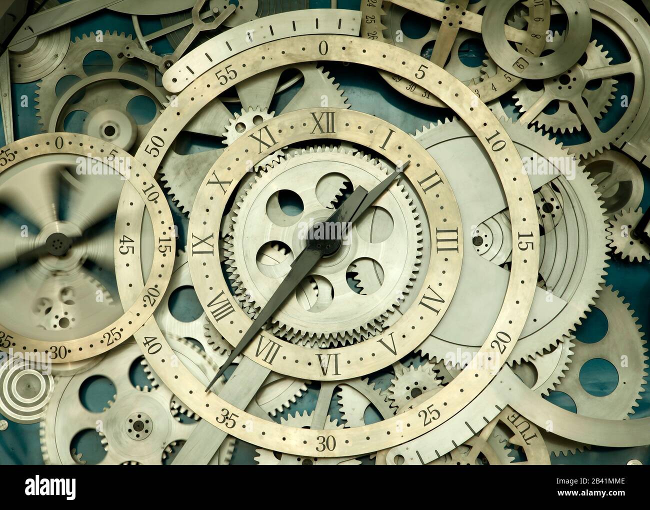 Drehbare Uhr, Nahaufnahme Stockfoto