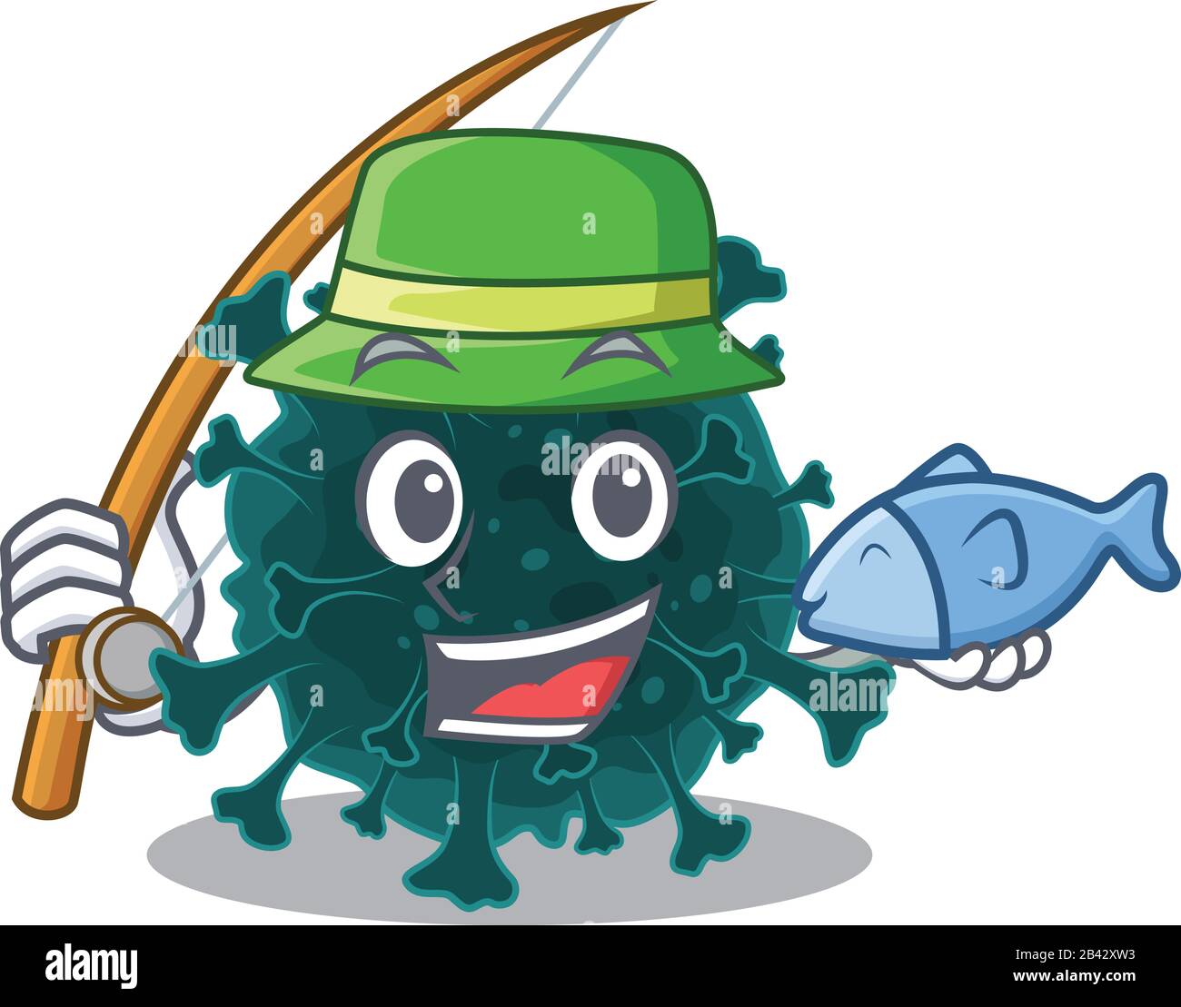 Ein Bild des lustigen Coronavirus COVID 19 Designs Stock Vektor