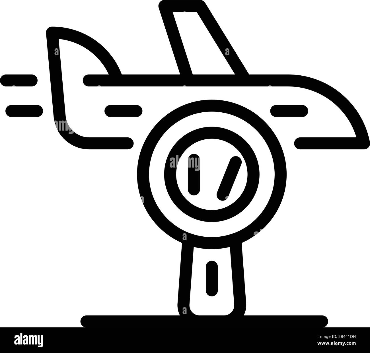 Flugsteuerungssymbol, Gliederungsstil Stock Vektor