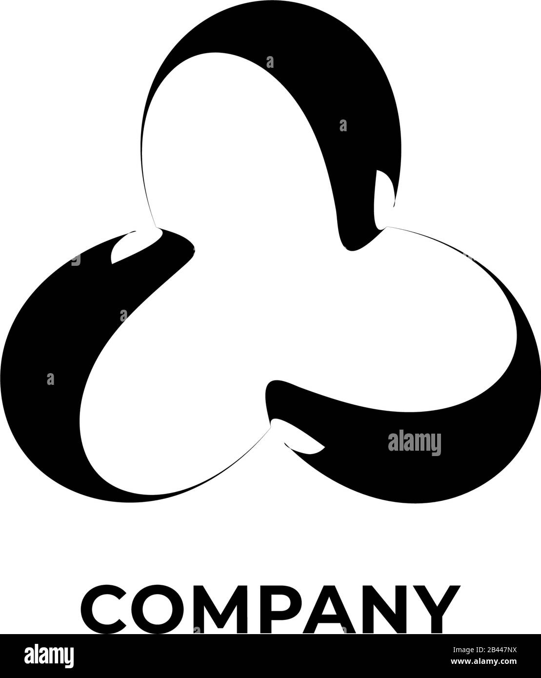 Abstrakte Darstellung des Fischwirbels. Logo-Design-Vorlage. Cycle Logo Konzept isoliert auf weißem Hintergrund Stock Vektor