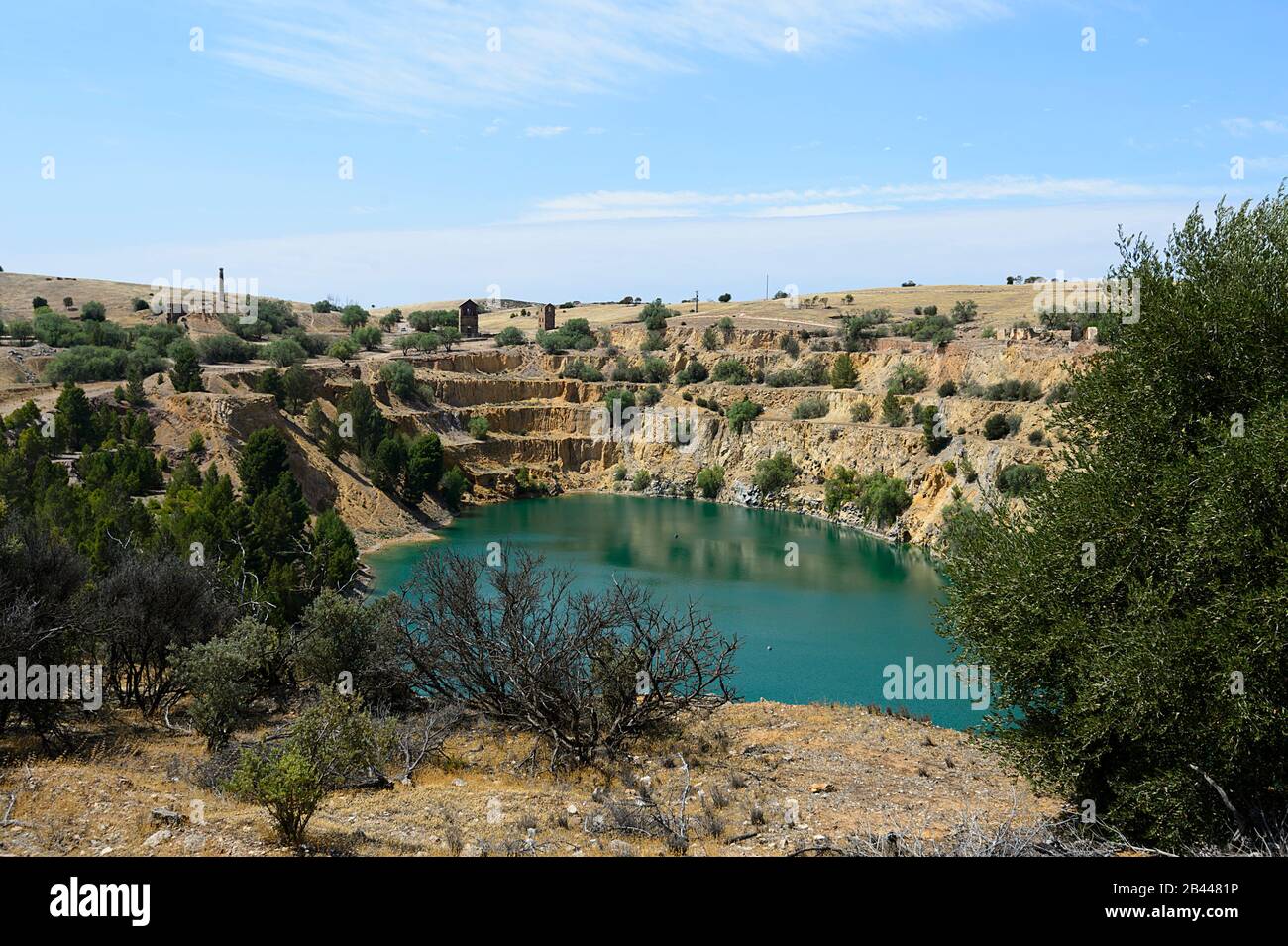 Alte offene Kupfermine, Burra, South Australia, Australien Stockfoto