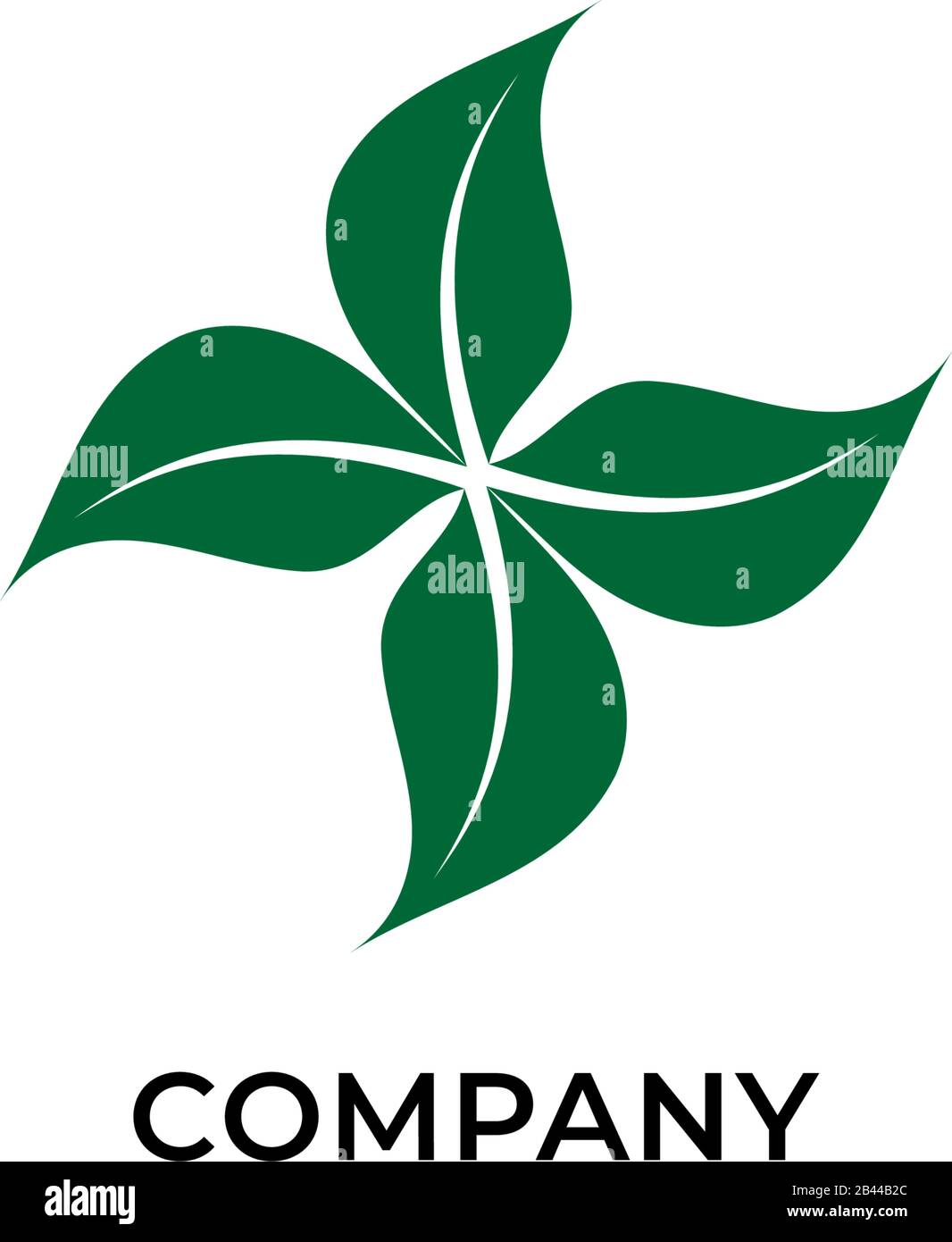 Abstrakte Darstellung des Blattwirbels. Natur-Logo-Konzept isoliert auf weißem Hintergrund. Recyceln Sie die Designvorlage für das Logo. Ersparen Sie die Erde. Rettet unseren Planeten Stock Vektor