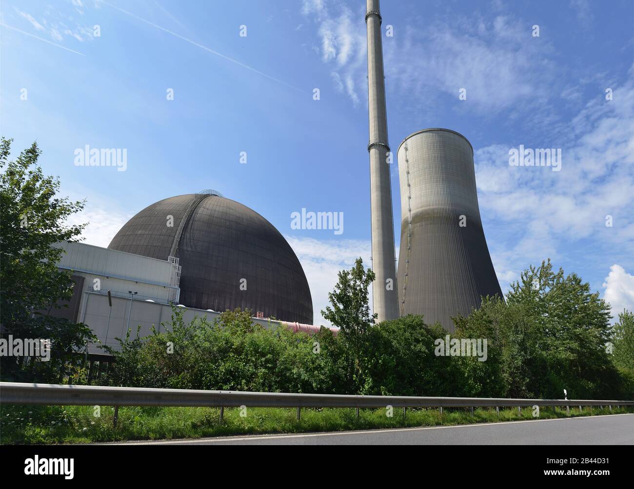 Kernkraftwerk, Muehlheim-Kaerlich, Rheinland-Pfalz, Deutschland/Mülheim-Kärlich Stockfoto
