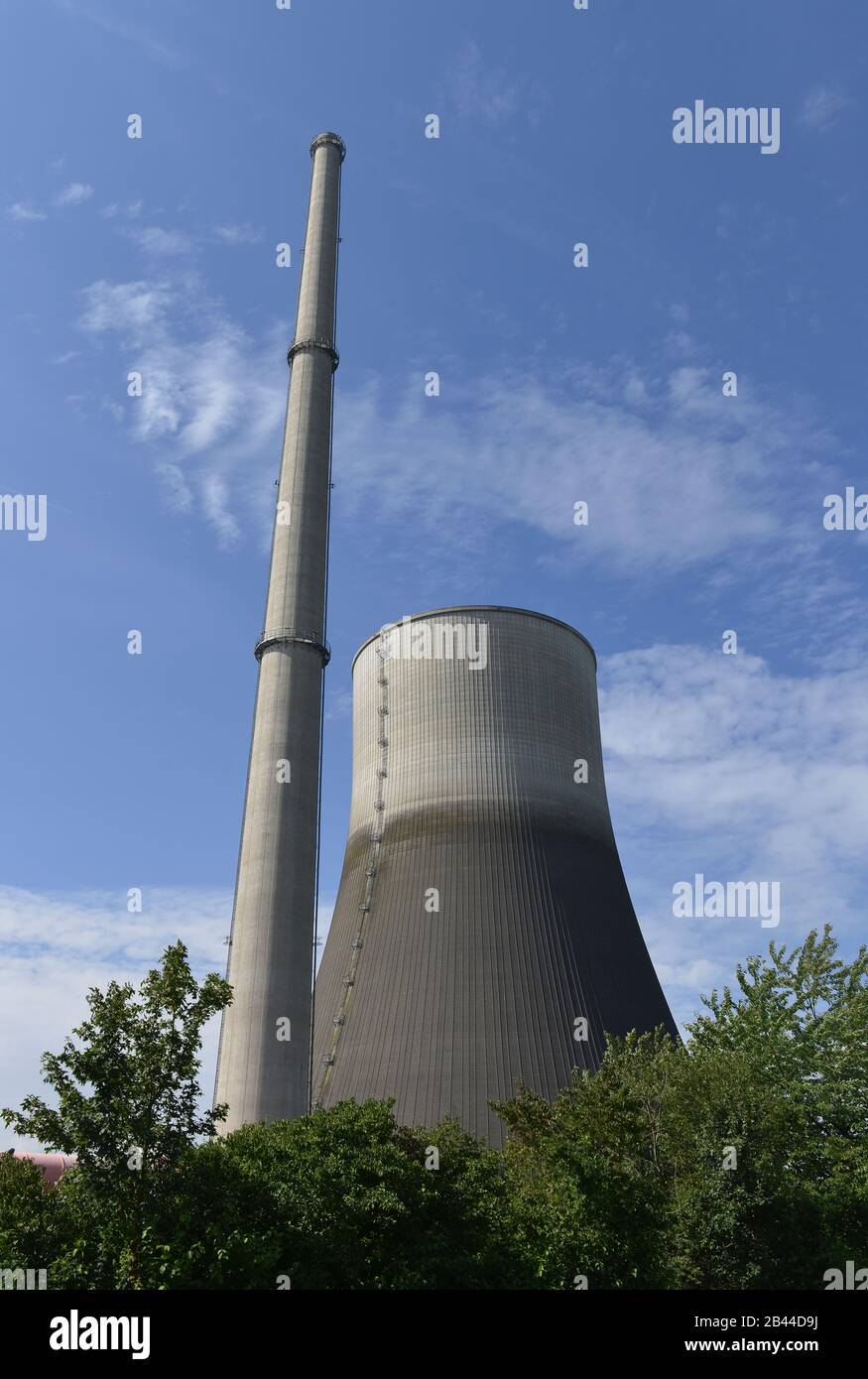 Kernkraftwerk, Muehlheim-Kaerlich, Rheinland-Pfalz, Deutschland/Mülheim-Kärlich Stockfoto