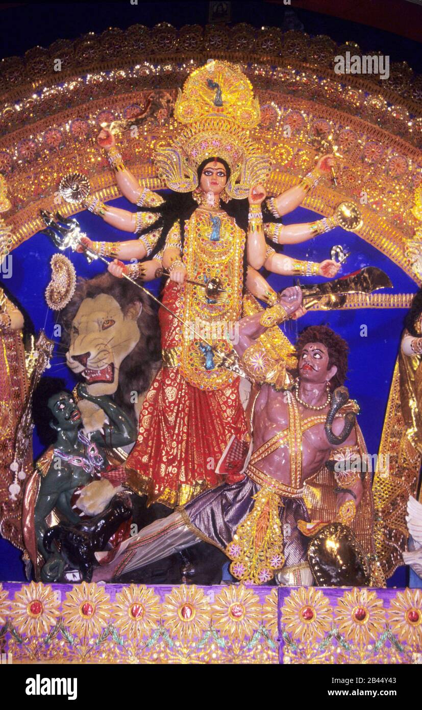 Godtin Durga, Indien, Asien Stockfoto