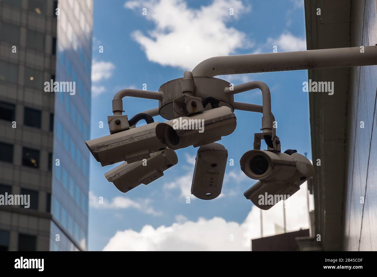 CCTV-Kameras in Singapur Stockfoto
