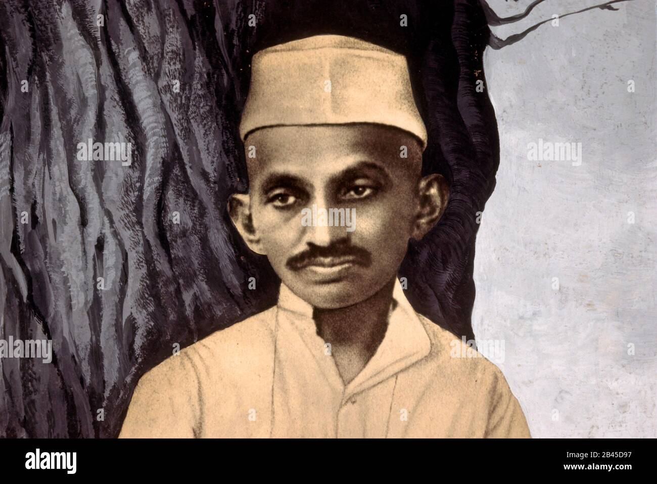 Mahatma Gandhi Portrait, Indien, Asien, 1920er Jahre, altes Jahrgangsbild 1900er Jahre Stockfoto
