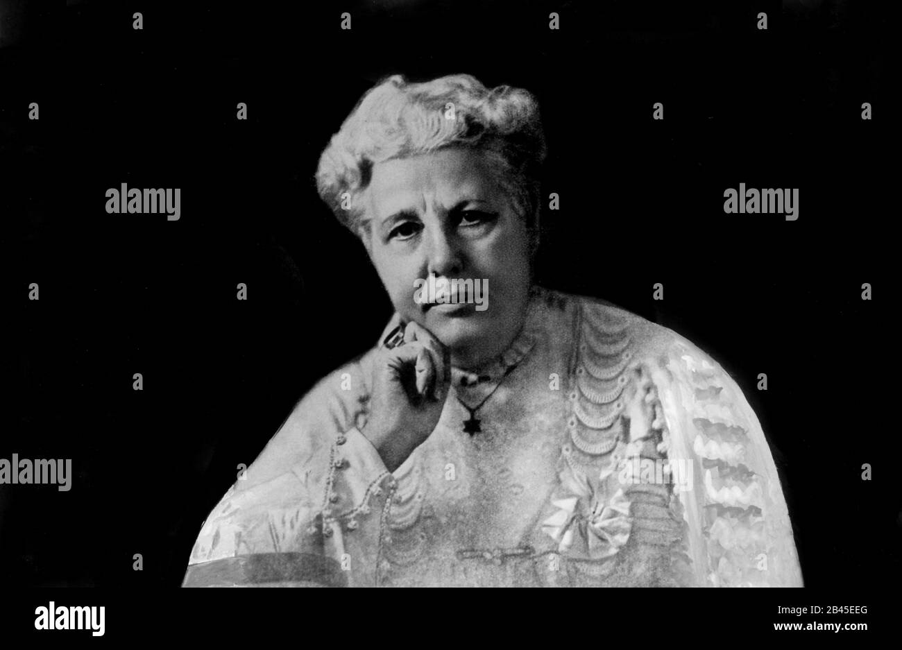 Annie Besant, britische Sozialistin, Theosophin, Frauenrechtlerin, Schriftstellerin, Rednerin, Pädagogin, Philanthropin, 1910, Indien, Asien, altes Bild des 20. Jahrhunderts Stockfoto