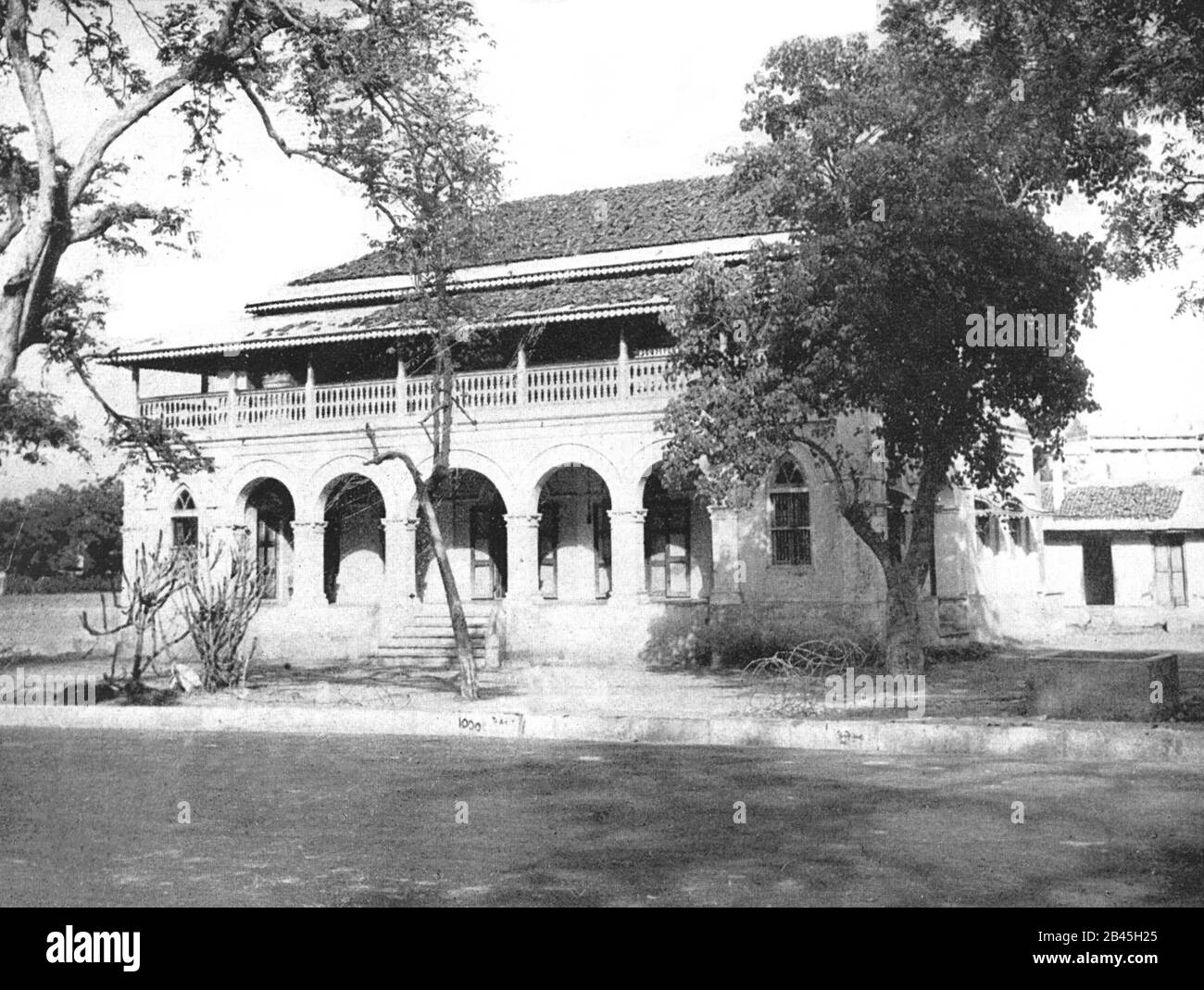 Mahatma Gandhi erster Ashram, Kochrab Ashram, Ahmedabad, Gujarat, Indien, Asien, 25. Mai 1915, alter Jahrgang 1900s Bild Stockfoto