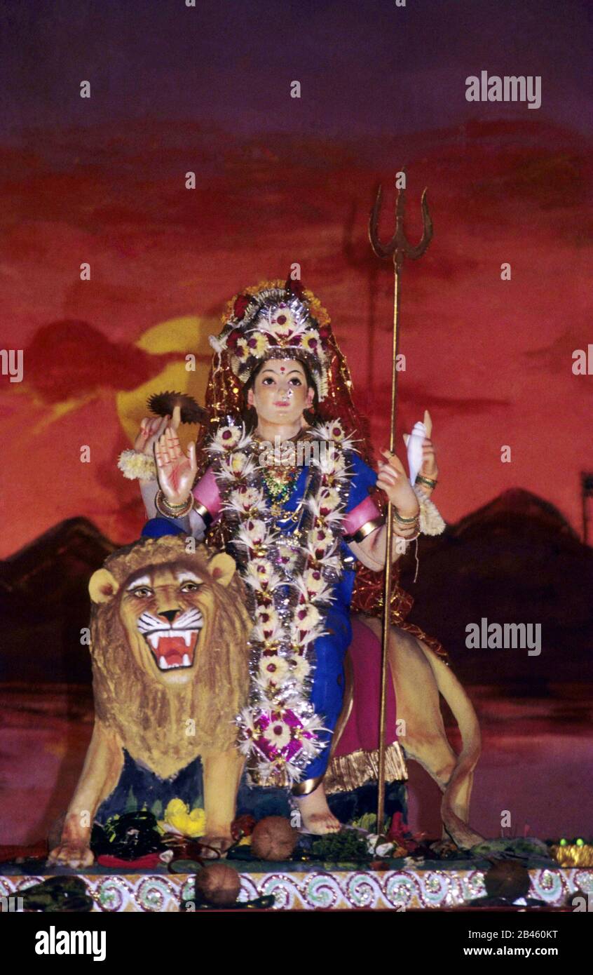 Idol der durga-göttin in mumbai in maharashtra Indien Asien Stockfoto