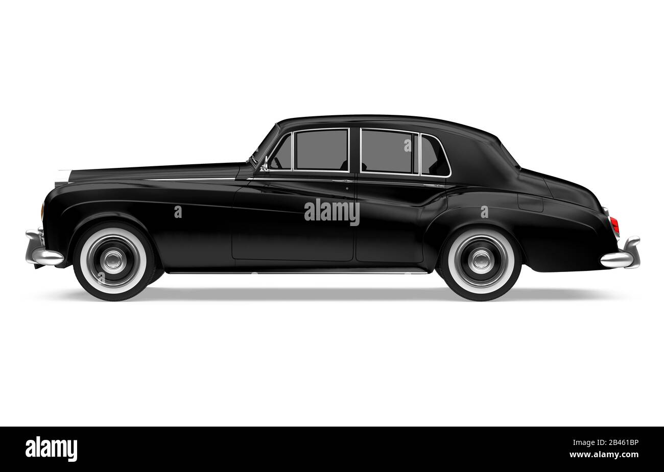 Black Vintage Car Isoliert Stockfoto