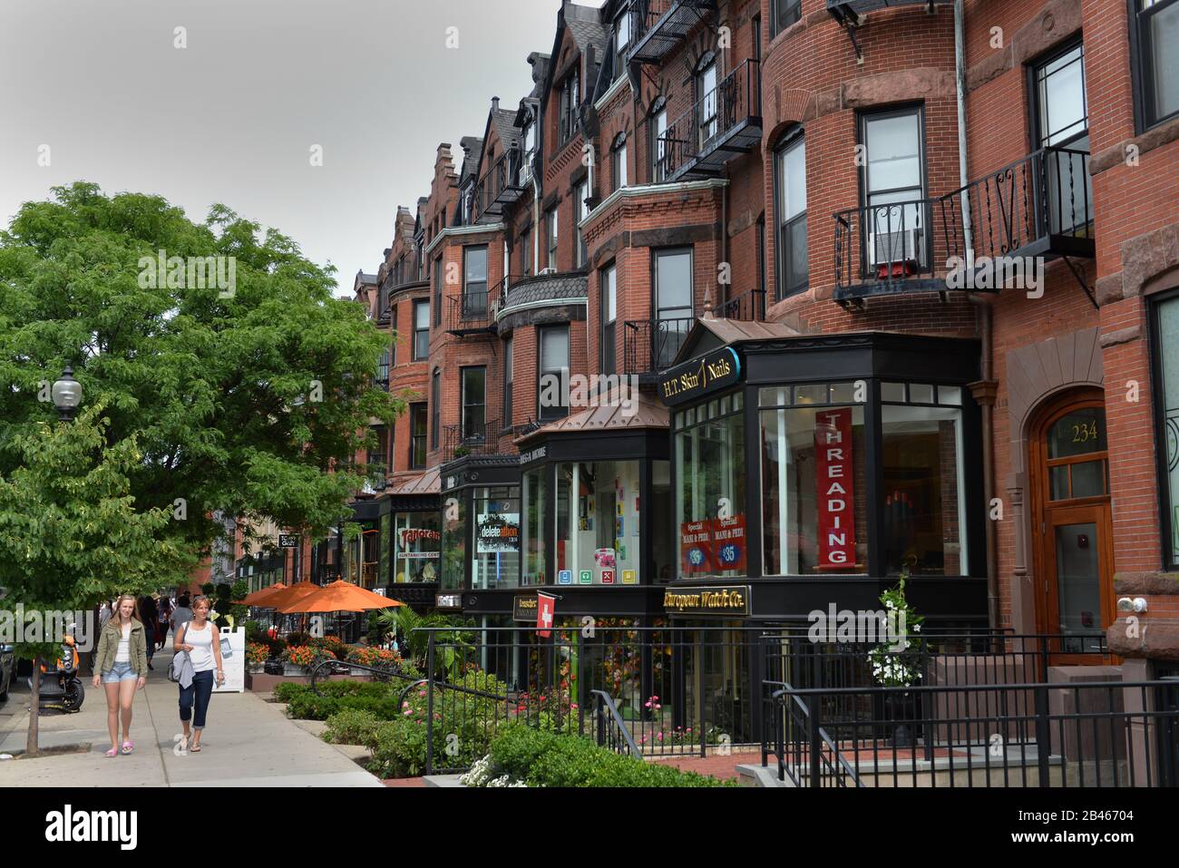 Newbury Street, Boston, Massaschusetts, USA Stockfoto