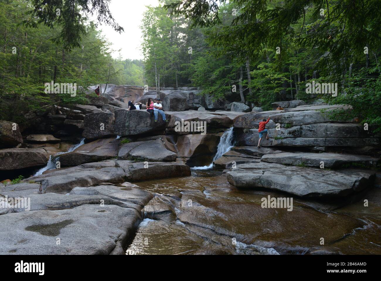 Wasserfall, 'Diana's Baths', North Conway, New Hampshire, USA Stockfoto