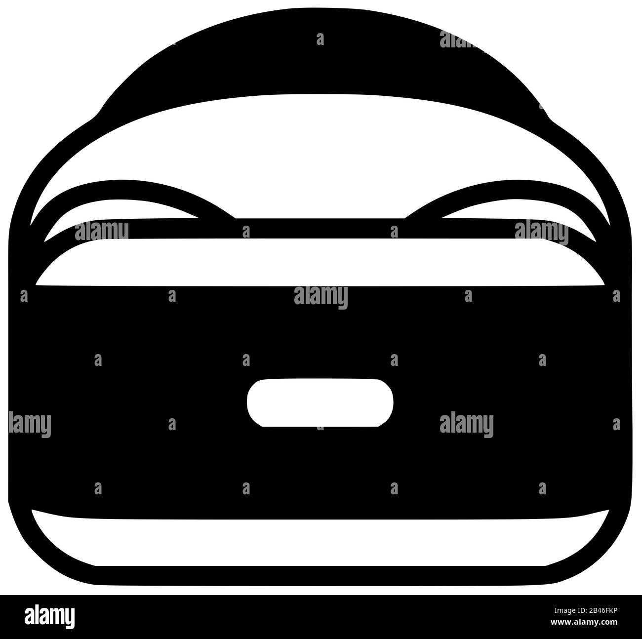 Virtual Reality Brille Technologie schwarze Silhouette Illustration Stockfoto